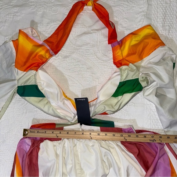 NWT Giffniseti Dress Gown Size Small Floor Length Maxi Multicolor NEW - Picture 4 of 13